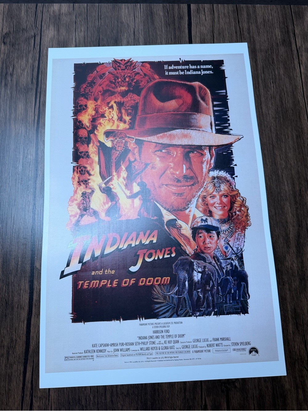 Indiana Jones Temple of Doom Movie Poster  Art Print 11x17